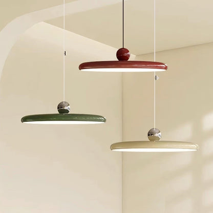 Adjustable Swing Arm Pendant Light with Round Metal Shade for Kitchen Island & Workspace