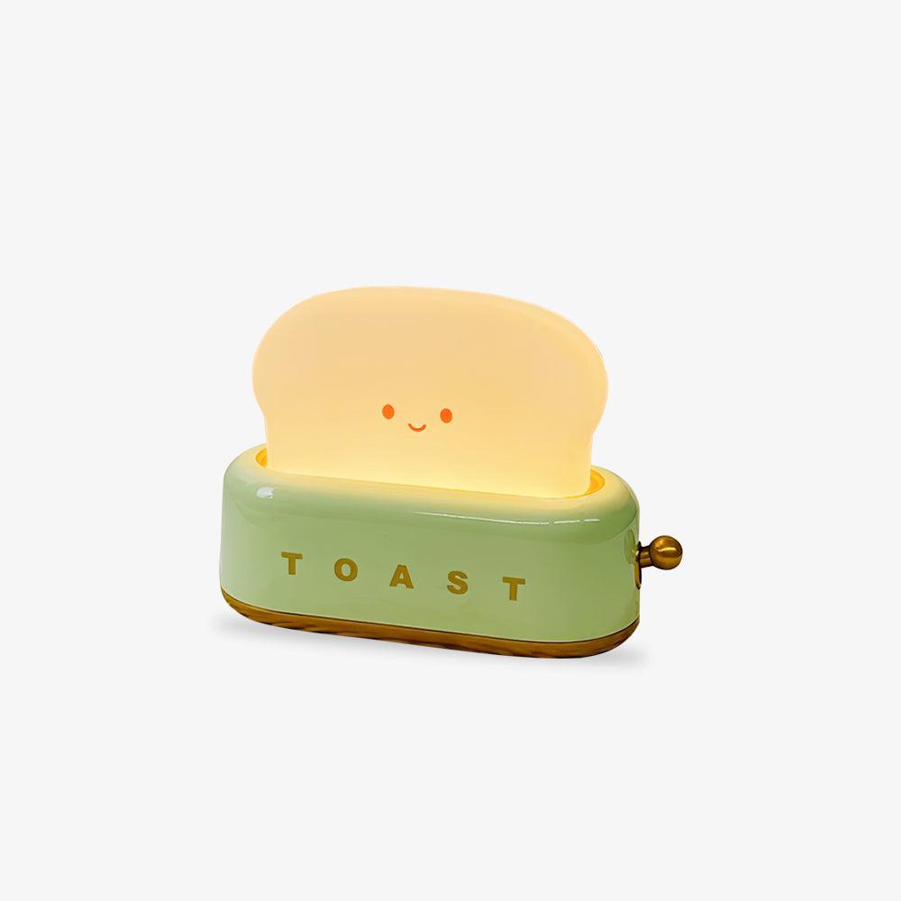 USB-Powered Toaster-Shaped LED Accent Light with Dimmer – 5.3 in Retro Desktop Lamp for Bedroom Nightstand Desk Office Dorm – Warm White Glo