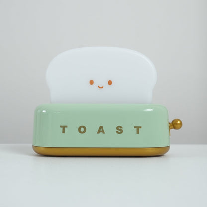 USB-Powered Toaster-Shaped LED Accent Light with Dimmer – 5.3 in Retro Desktop Lamp for Bedroom Nightstand Desk Office Dorm – Warm White Glo
