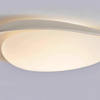 Flush Mount Ceiling Light Botanical Leaf Design Green 16 Inch Adjustable LED for Bedroom Kitchen Dining Room Natural Decor