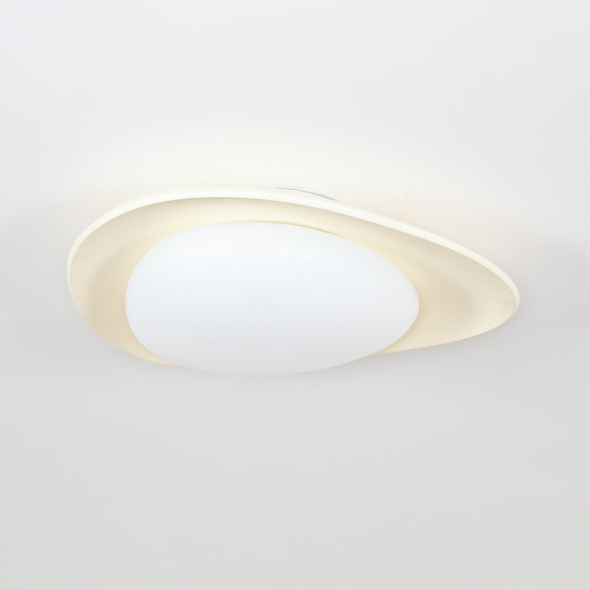 Flush Mount Ceiling Light Botanical Leaf Design Green 16 Inch Adjustable LED for Bedroom Kitchen Dining Room Natural Decor