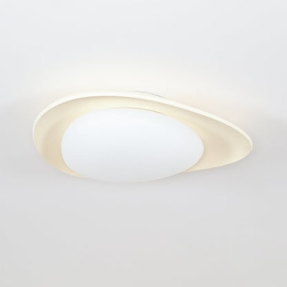 Flush Mount Ceiling Light Botanical Leaf Design Green 16 Inch Adjustable LED for Bedroom Kitchen Dining Room Natural Decor