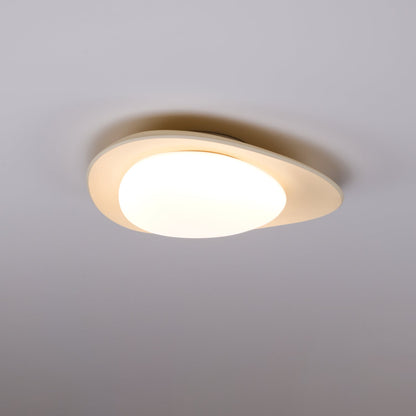 Flush Mount Ceiling Light Botanical Leaf Design Green 16 Inch Adjustable LED for Bedroom Kitchen Dining Room Natural Decor