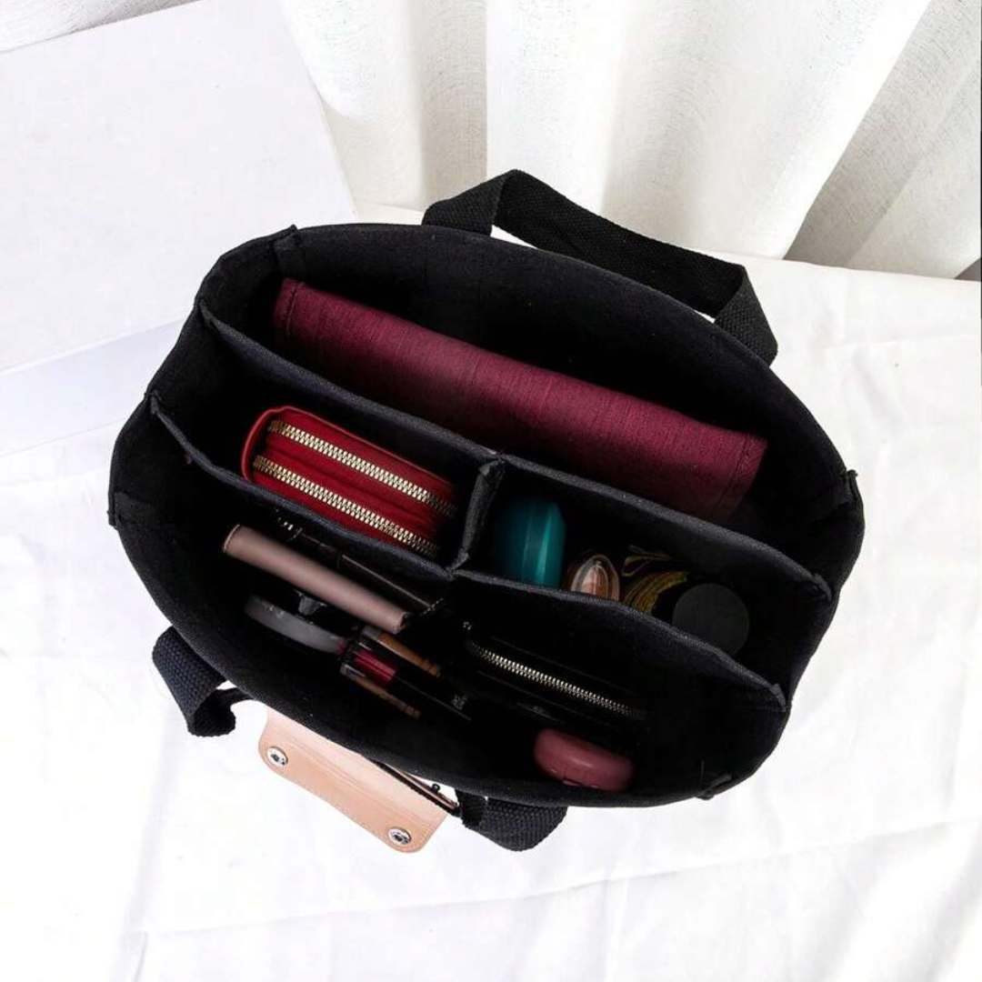 Large Canvas Tote Bag – Sturdy Everyday Shoulder Bag with Easy Grip Handles for Work & Shopping