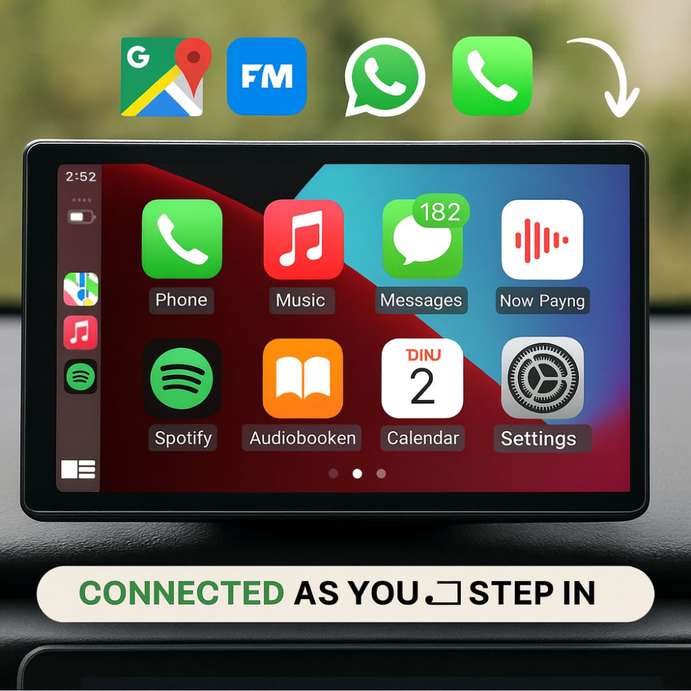 Touchscreen Car Adapter | Wireless CarPlay & Android Auto with HD Display | Universal Compatibility for Enhanced Driving Experience