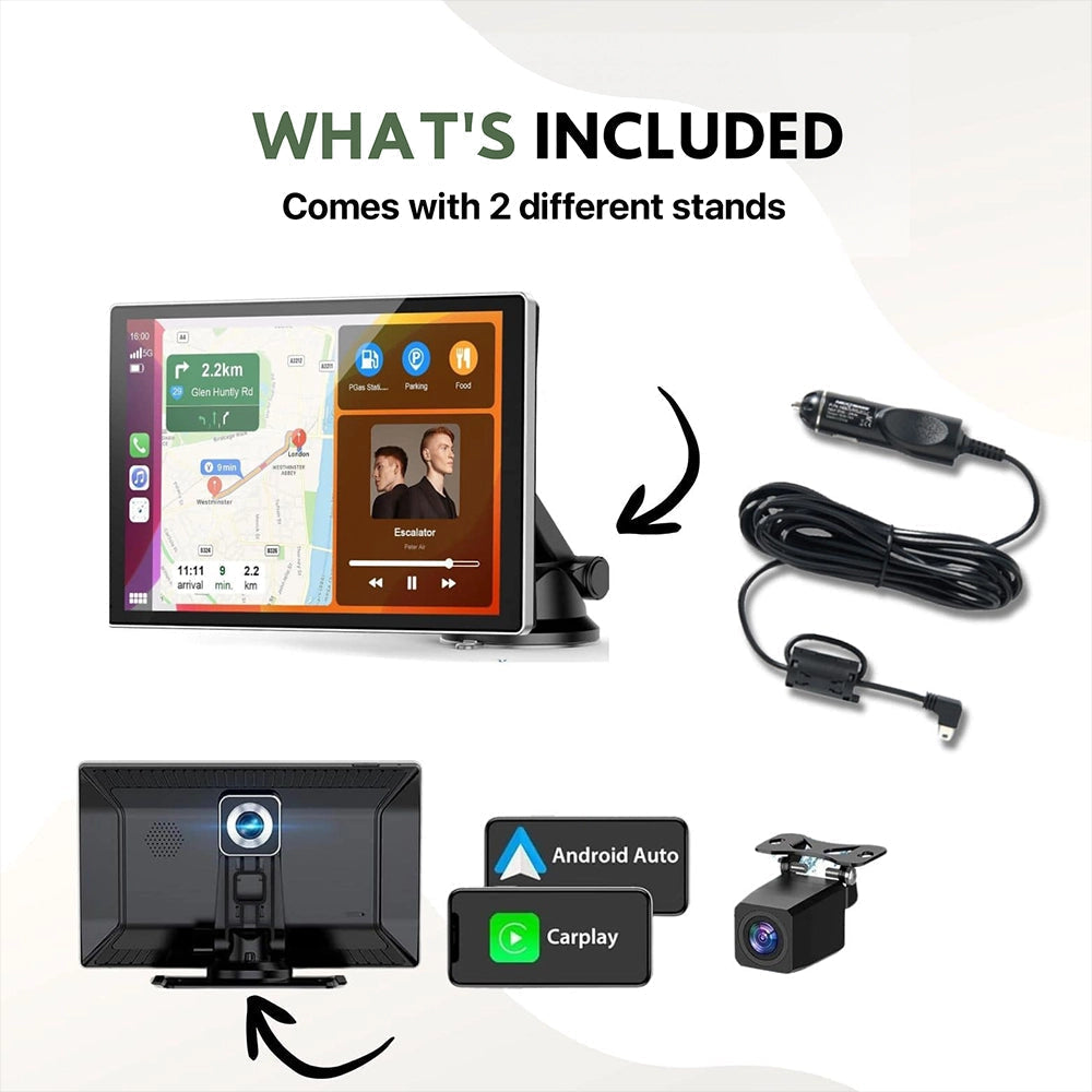 Touchscreen Car Adapter | Wireless CarPlay & Android Auto with HD Display | Universal Compatibility for Enhanced Driving Experience