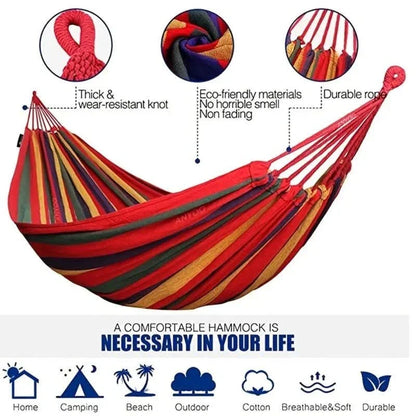 RelaxNest Hammock – Portable Canvas Hanging Chair – Indoor Outdoor Comfort