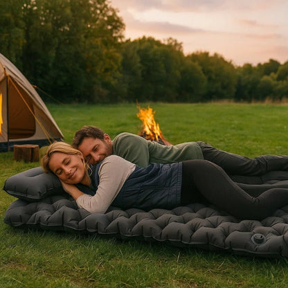 TrailRest | Ultralight Double Self-Inflating Camping Mattress with Auto-Inflation Technology | Spacious and Portable for Outdoor Adventures