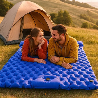 TrailRest | Ultralight Double Self-Inflating Camping Mattress with Auto-Inflation Technology | Spacious and Portable for Outdoor Adventures