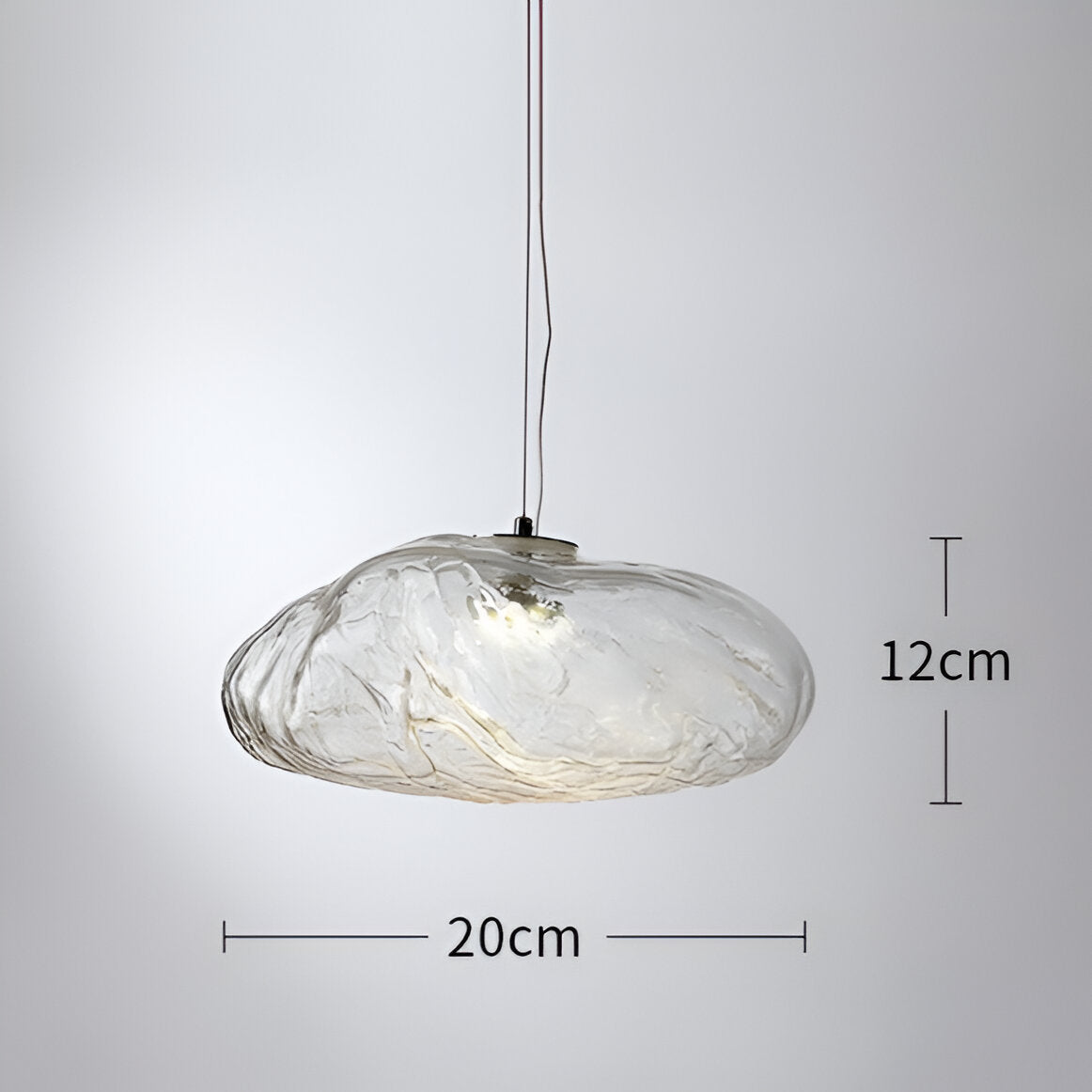Glass Hanging Lamp Organic Shape Warm Diffused Glow for Kitchen Island Dining Table Sculptural Overhead Fixture Modern Home Lighting
