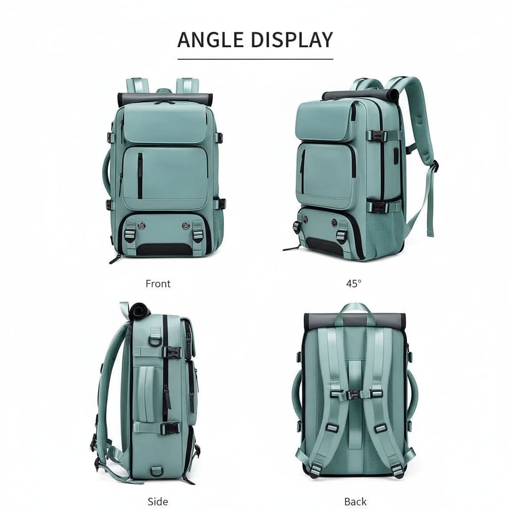 JETPACKER – Large Waterproof Travel Backpack USB Charging Port