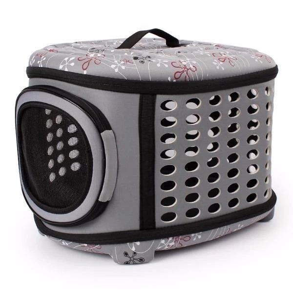 Cat Carrier for Large Cats, Foldable Cat Carrier with Hard Top and Mesh Door, Sturdy Pet Carrier for Vet Visits