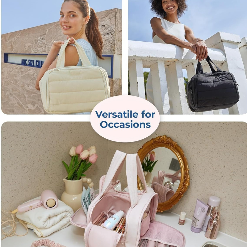 Travel Essentials | Compact Toiletry Organizer with Waterproof Lining | Lightweight Design for Effortless Packing