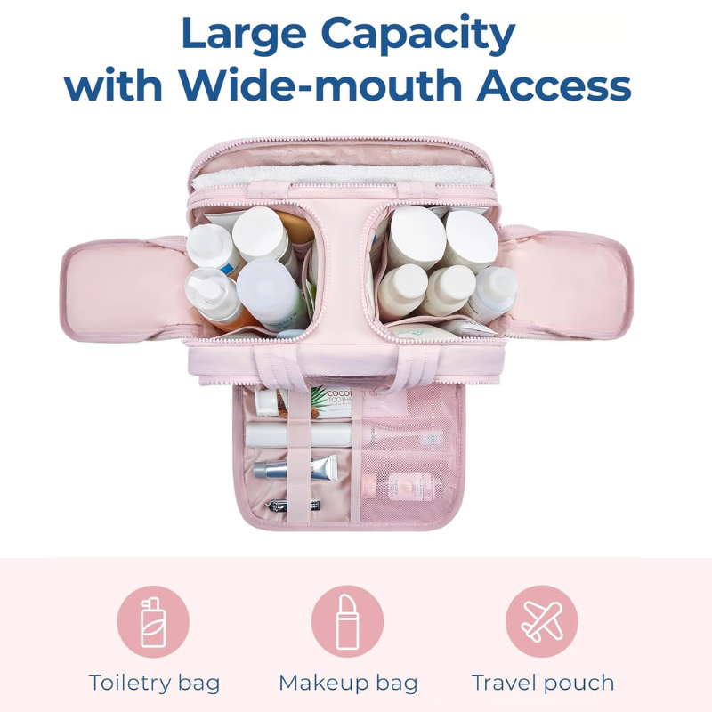 Travel Essentials | Compact Toiletry Organizer with Waterproof Lining | Lightweight Design for Effortless Packing