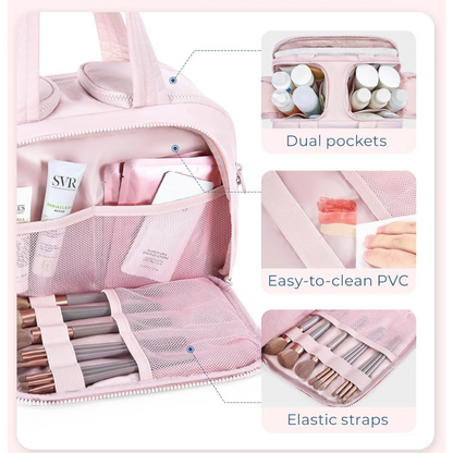Travel Essentials | Compact Toiletry Organizer with Waterproof Lining | Lightweight Design for Effortless Packing