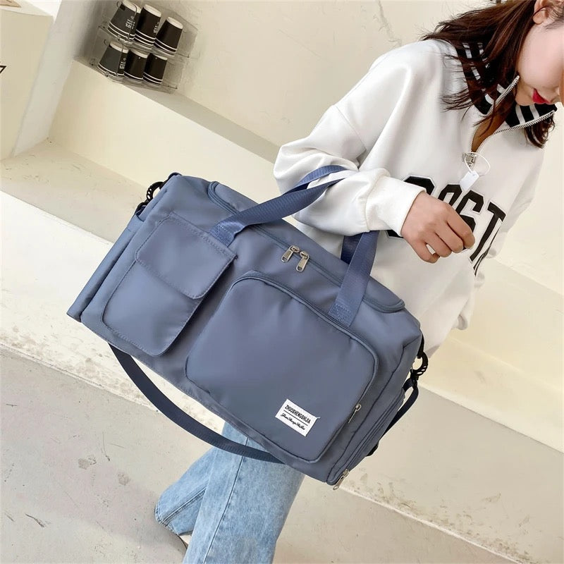 Travel Essentials | Multi-Pocket Gym Duffle Bag with Waterproof Design | Versatile Carrying for Organized Adventures