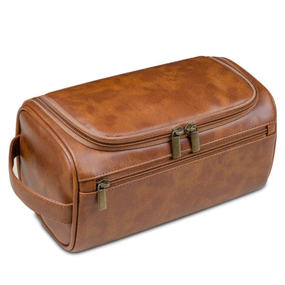 Travel Essentials | Premium Leather Toiletry Bag with Ample Storage | Stylish Organizer for Travelers