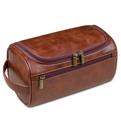 Travel Essentials | Premium Leather Toiletry Bag with Ample Storage | Stylish Organizer for Travelers