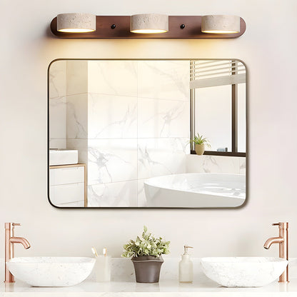 Natural Travertine Stone Wall Sconce – Modern Indoor Accent Light with Hardwired LED for Bedroom, Hallway & Living Room