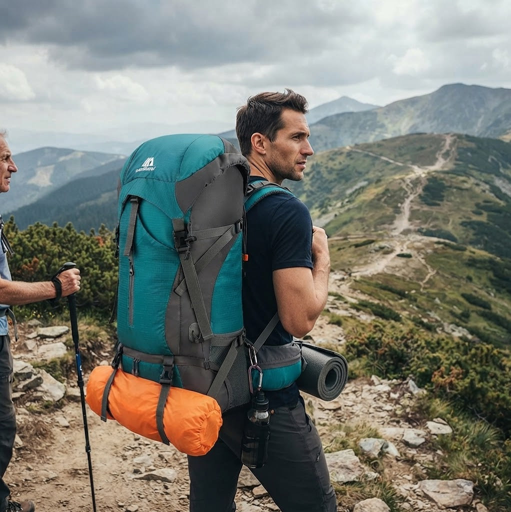 Alpivento | 70L Trekking Backpack with Rain Cover & Ergonomic Design | Perfect for Multi-Day Hikes