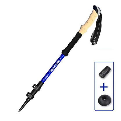 Trekking Essentials | Lightweight Hiking Poles with Anti-Shock System | Ergonomic Cork Grip for Joint Relief