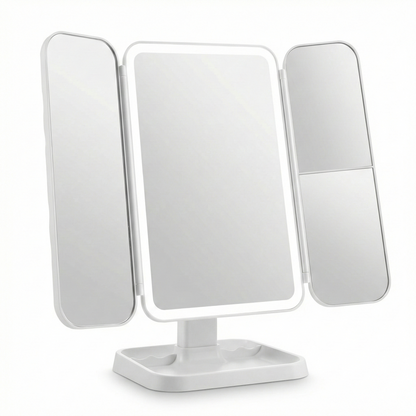 TriLuxe Glow | LED Vanity Mirror with Adjustable Brightness | Flawless Illumination for Perfect Makeup Application