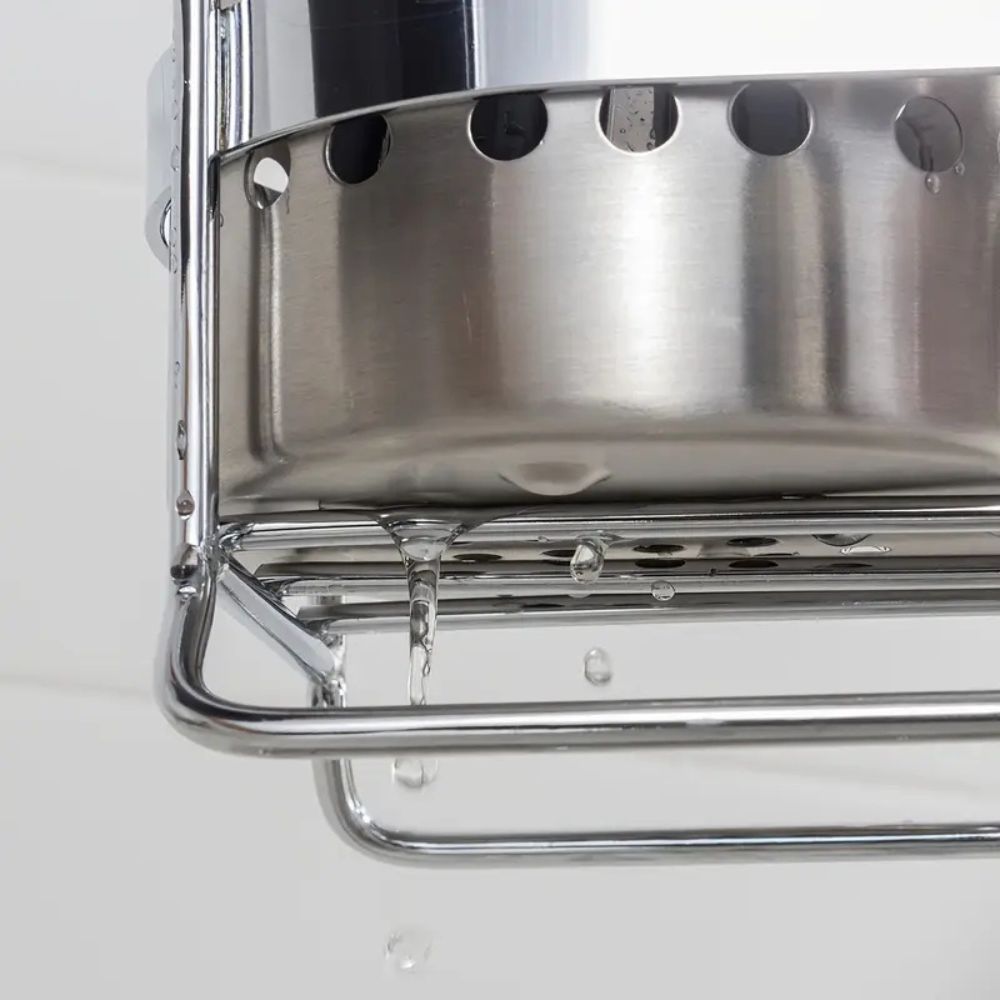 Trivena Kitchen Organizer - Stainless Steel Cutlery Tray with Drainage