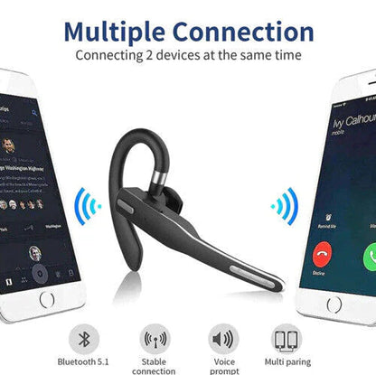 Wireless Headset Bluetooth 5.1 with Mic, Noise Cancelling Bluetooth Headset 20 to 25 Hour Talk Time, Phone Headset