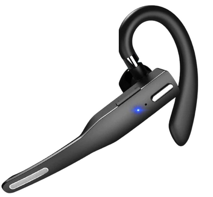 Wireless Bluetooth Earpiece with Dual-Mic Noise Canceling for Hands-Free Calling, 25-Hour Battery for Drivers & Professionals