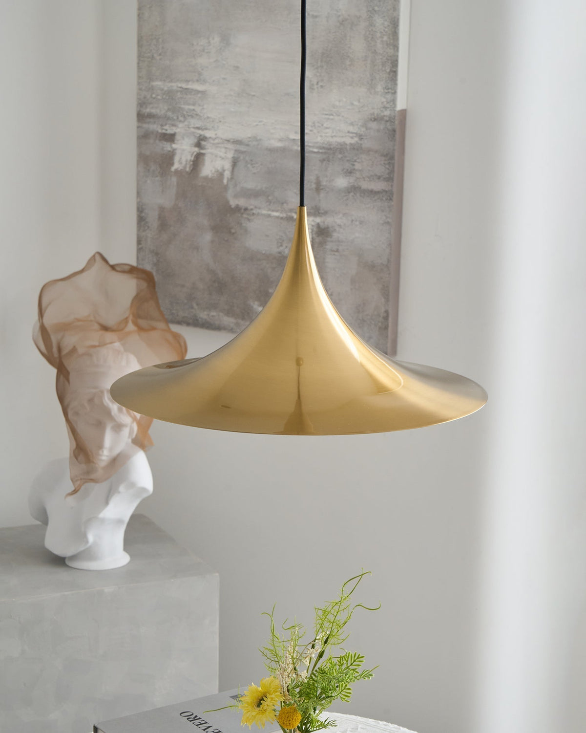 Metal Dome Drop Ceiling Fixture for Kitchen Island & Dining Table – Cord-Adjustable Contemporary Hanging Light with E26 Socket in Black, Whi