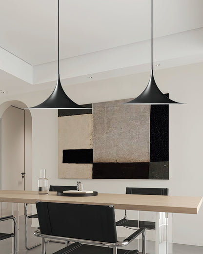 Metal Dome Drop Ceiling Fixture for Kitchen Island & Dining Table – Cord-Adjustable Contemporary Hanging Light with E26 Socket in Black, Whi