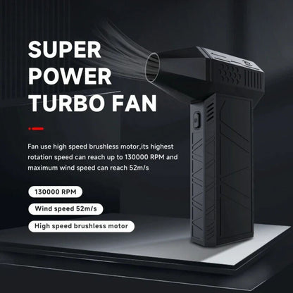 Turbo Fan | Compact Mini Jet Fan with High-Speed Motor for Versatile Use