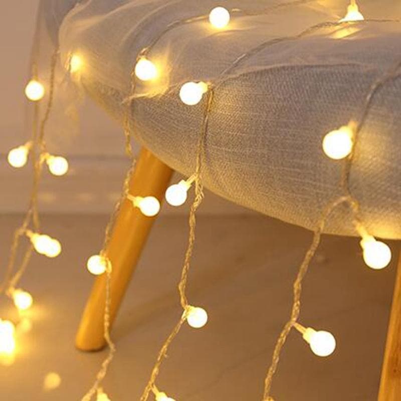 Fairy Lights for Bedroom, Outdoor String Lights with Decorative Ball and Star Bulbs, LED Twinkle Lights for Indoor Decor