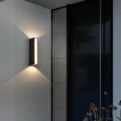 Outdoor Wall Light LED Waterproof Aluminum Modern Black for Patio Garden Entryway Exterior Lighting Fixture