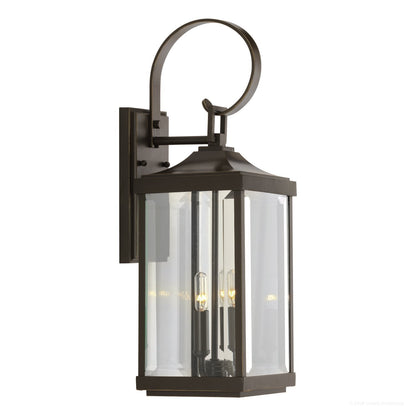 Outdoor Sconce Light 22 Inch Bronze Finish Exterior Lantern Fixture with Beveled Glass for Entryway Patio Porch House Facade Traditional Col