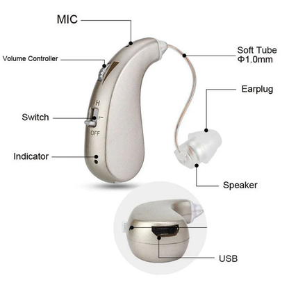 Rechargeable Hearing Aids for Seniors, OTC Bluetooth Hearing Aids with Noise Reduction, In Ear Hearing Aid for Adults