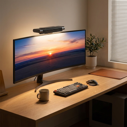 Desktop USB Fan Bladeless Air Circulator Adjustable Speed Quiet Cooling for Home Office Desk Computer Monitor Mount Personal Cooler
