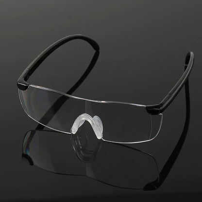 Magnifying Reading Glasses 250% Zoom Hands-Free Vision Aid for Needlework Crafts Repairs Hobbies Over Prescription Eyewear Unisex
