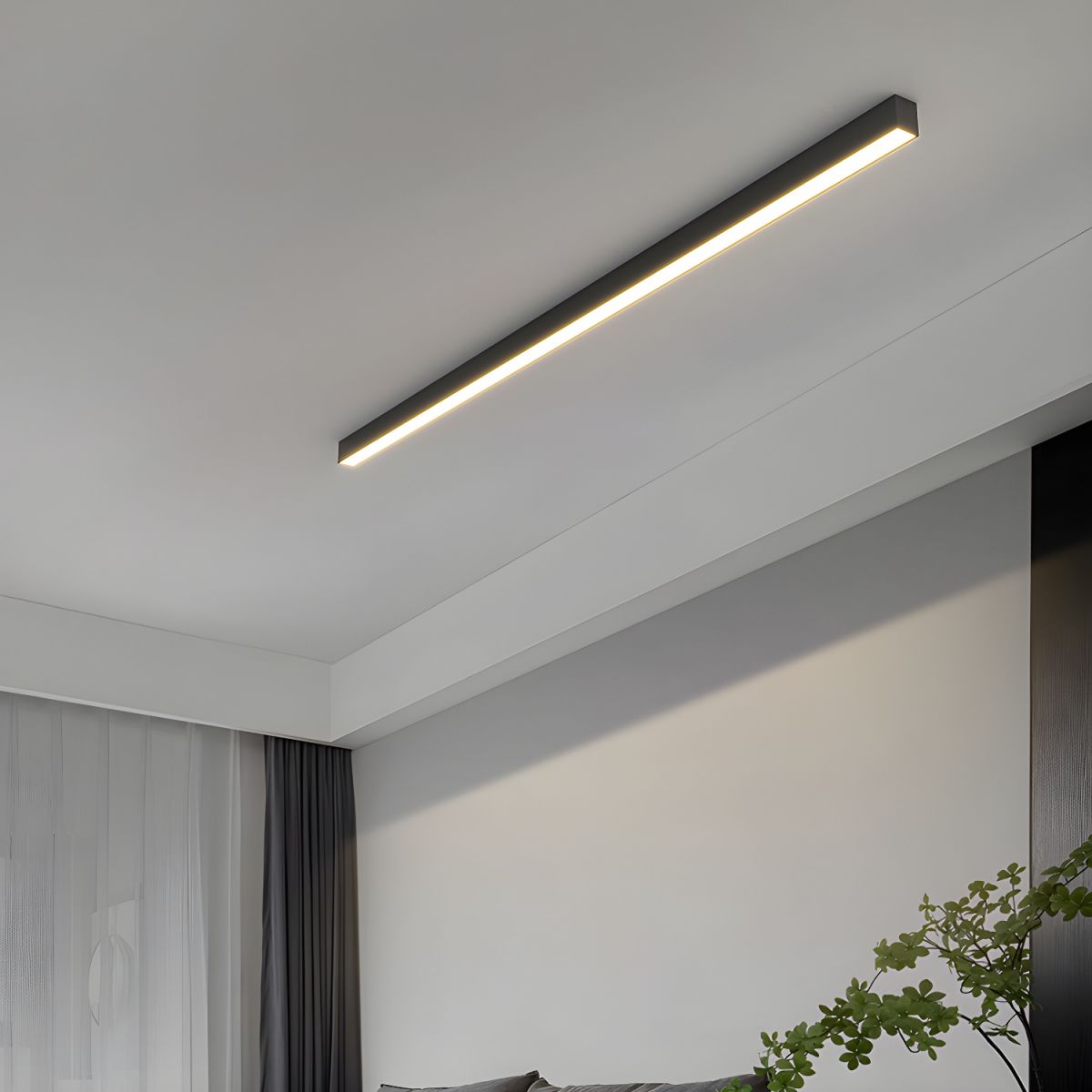 Ultra-Slim Linear LED Ceiling Light for Modern Kitchens & Offices – Flush Mount 2-4 Foot Bar Fixture