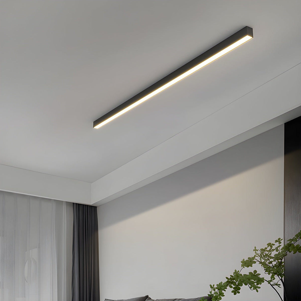 Ultra-Slim Linear LED Ceiling Light for Modern Kitchens & Offices – Flush Mount 2-4 Foot Bar Fixture