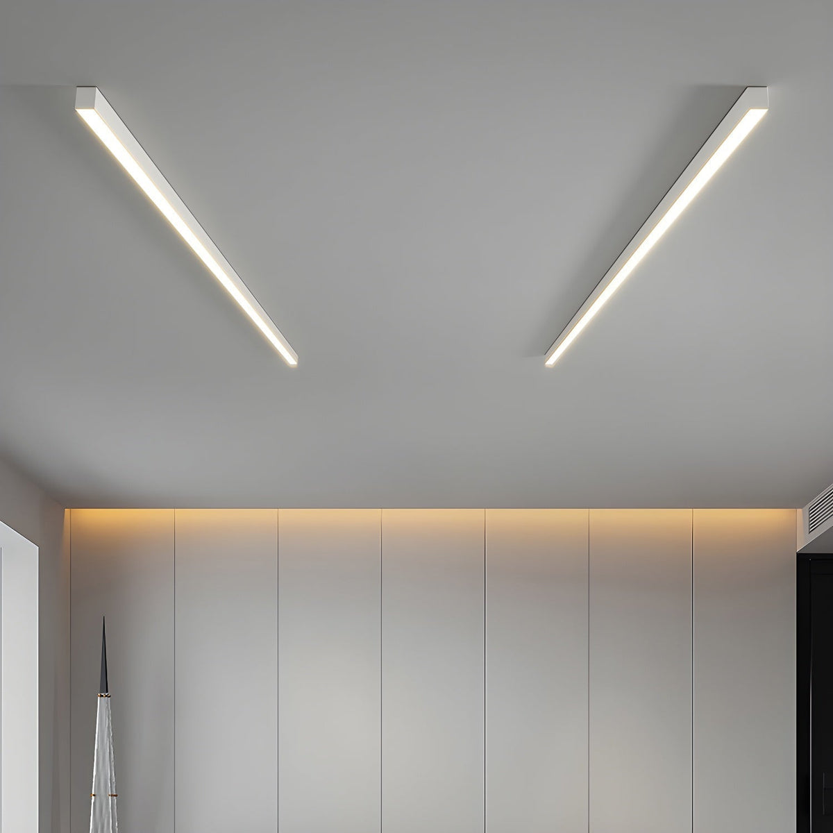 Ultra-Slim Linear LED Ceiling Light for Modern Kitchens & Offices – Flush Mount 2-4 Foot Bar Fixture