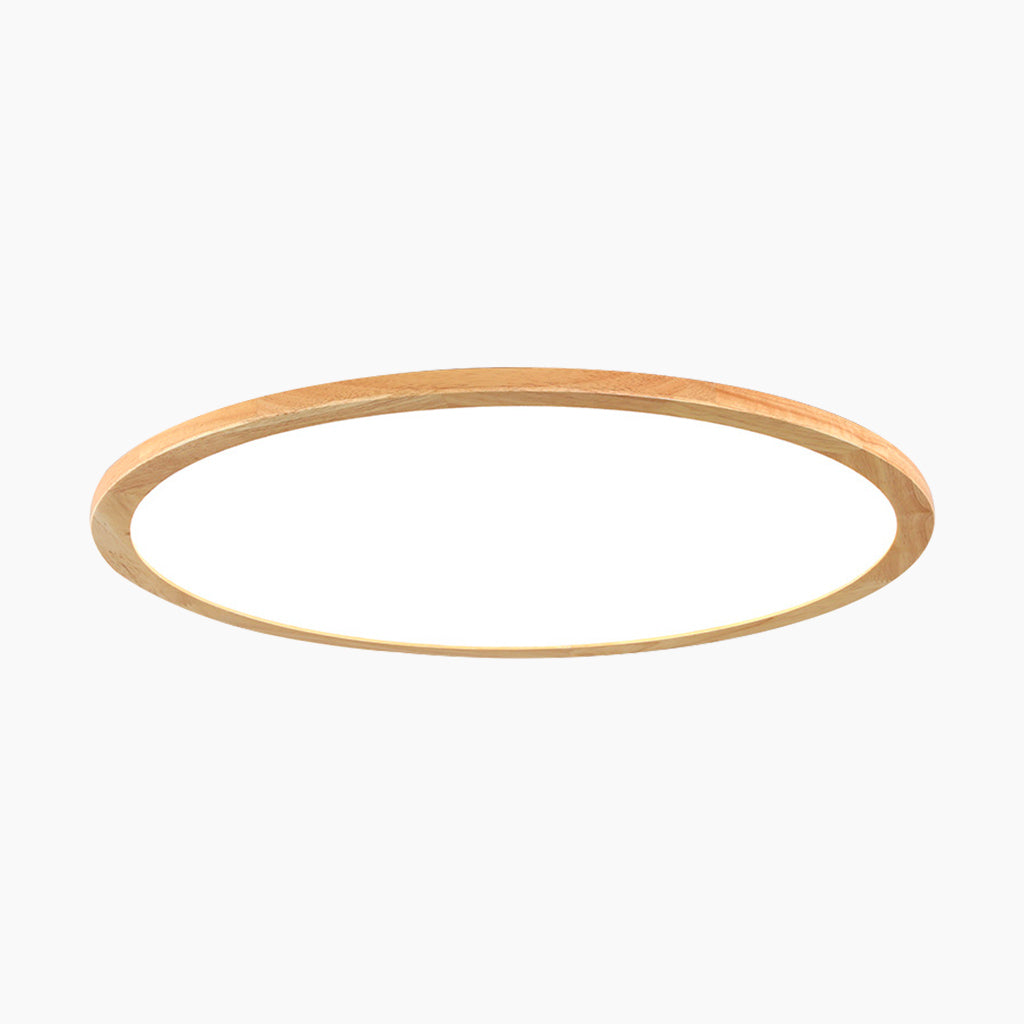 Rectangle LED Overhead Light 47×32 Inch Wood Frame Dimmable Remote 3-Color Temperature Dining Room Bedroom Hall Low Profile Fixture Modern S