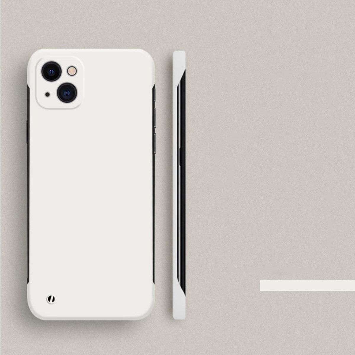 Slim Hardshell Case for iPhone 14-17 Series with Lens Cover & Anti-Fingerprint Finish – Minimal Protection with Raised Edges, Lanyard Hole