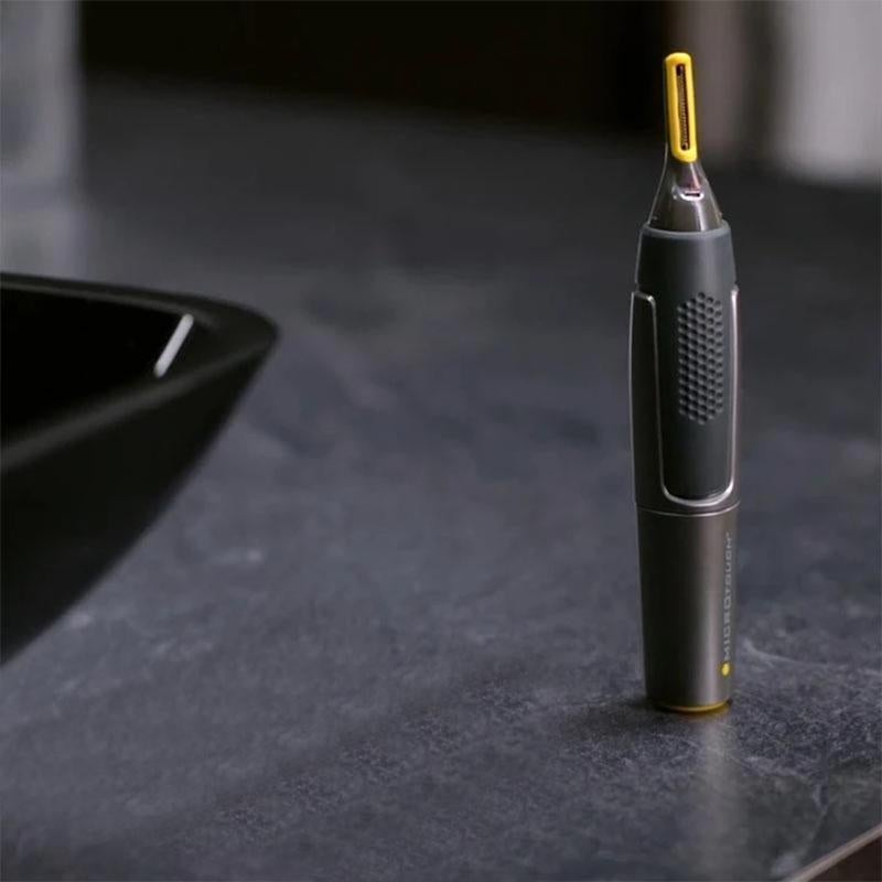 Cordless Detail Trimmer for Nose, Ear & Eyebrow Hair – Titanium-Coated Blade, LED Light, Battery Powered Grooming Tool