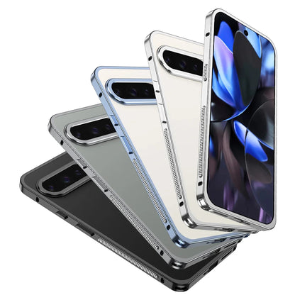 Metal Phone Bumper Case for Google Pixel with Cooling Vents & Camera Protector – Shock-Absorbing Aluminum Frame for Pixel 8, 9, 10, 11