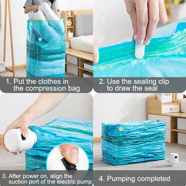 UltraSpace | Electric Vacuum Seal Bags with Airtight Design | Durable Storage Solution for Space Optimization