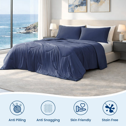Ultra Cooling Comforter | Double-Sided Design with Advanced Fabric Technology | Lightweight for Year-Round Comfort