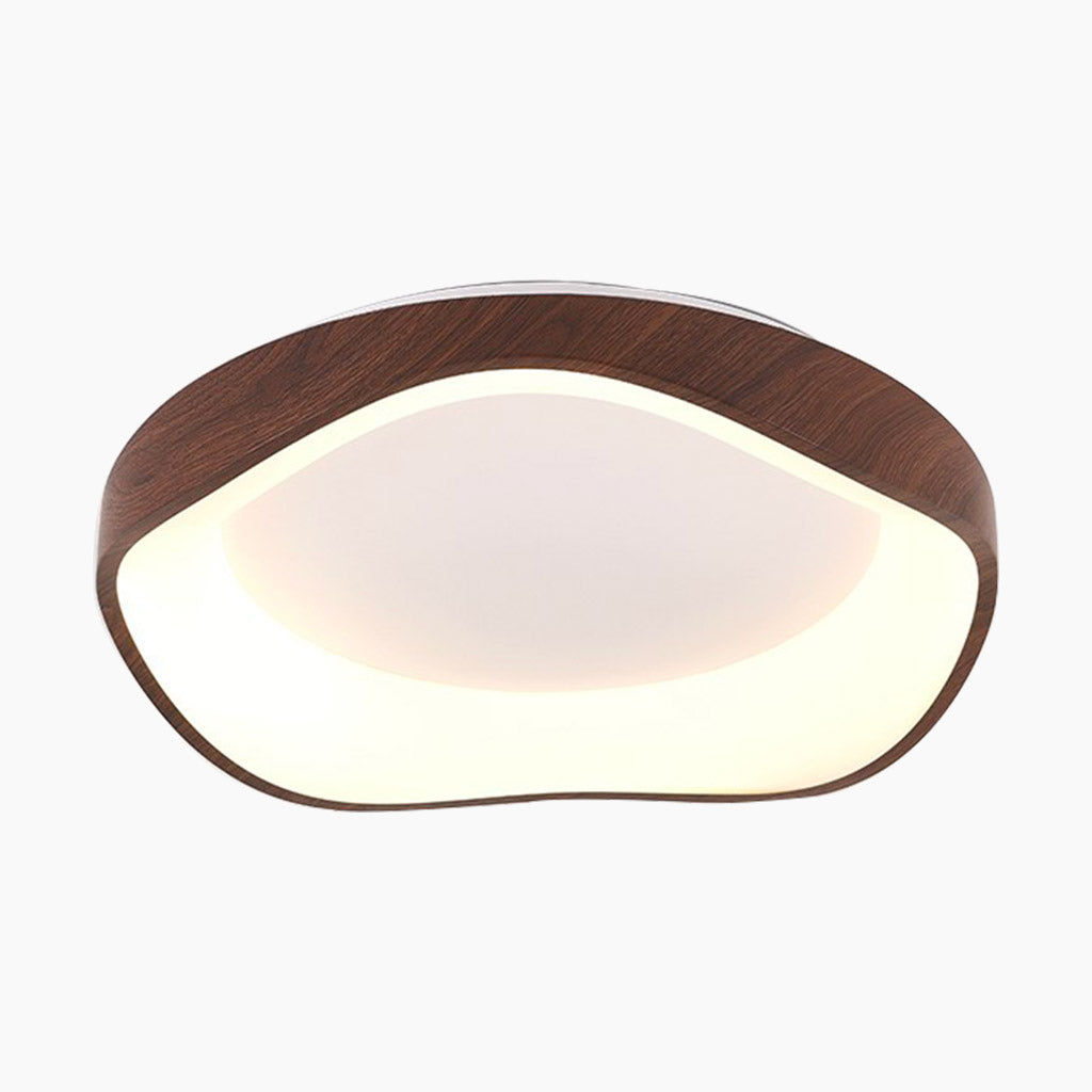 Round LED Ceiling Light 16.5 in Dimmable Remote Control Fixture Iron & Acrylic 3-Color Adjustable for Bedroom Living Room Study