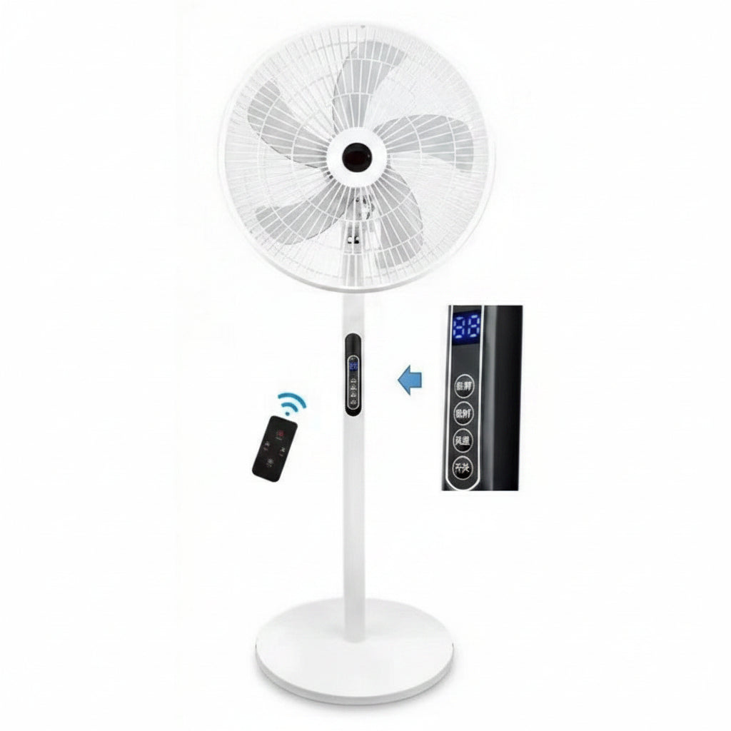 Pedestal Fan with Remote Control – 8 Speed Settings, 9-Hour Timer, Adjustable Height – Quiet Cooling for Bedroom, Living Room, Office