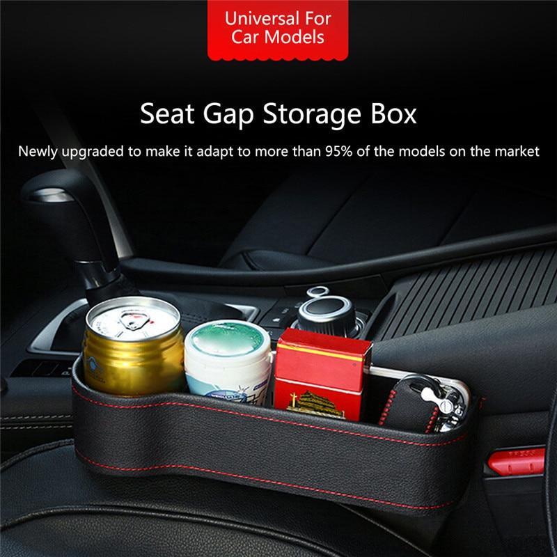 Universal Car Seat Gap Organizer | Faux Leather Storage Solution for Essentials
